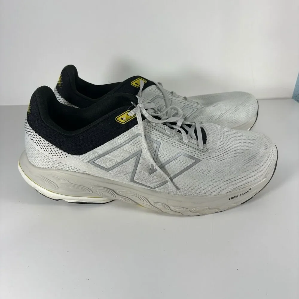 New Balance Mens Fresh Foam M860G14 White Running Shoes Size 15 4E Wide